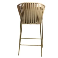 banco-metalico-malibu-3 Banco de acero tubular, respaldo tejido en polipropileno, asiento de metal con cojín desmontable, tapizado en tela, vinipiel o petatillo, varios colores, no apilable, para interior.