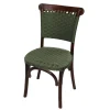 Silla Cleo de madera de pino con respaldo y asiento de polipropileno tejido, apilable