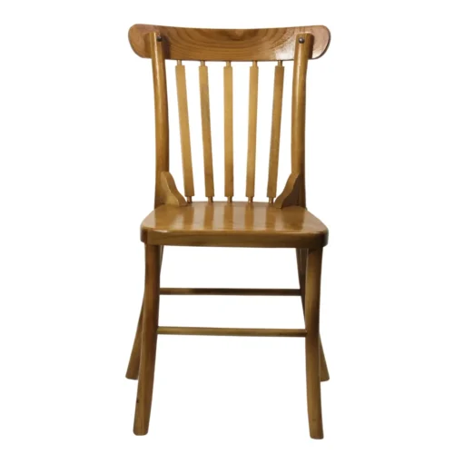 silla-madera-malinche-1 Silla Malinche de madera de pino, respaldo y asiento de madera, apilable, adecuada para interior.