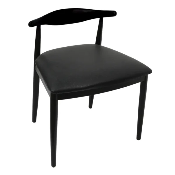 Silla Romi Tapizado de madera de pino con asiento tapizado, apilable.