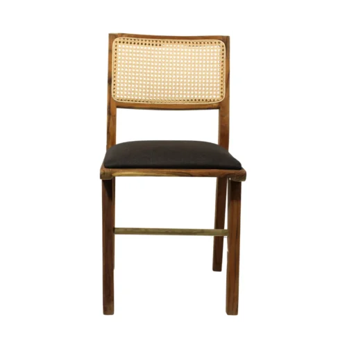 silla-niza-01-1 Silla NIza 01 de madera de pino con respaldo de bejuco sintético y asiento tapizado, no apilable.