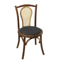Silla Sofía de madera de pino, es una combinación perfecta de elegancia y funcionalidad diseñada para eventos y restaurantes.