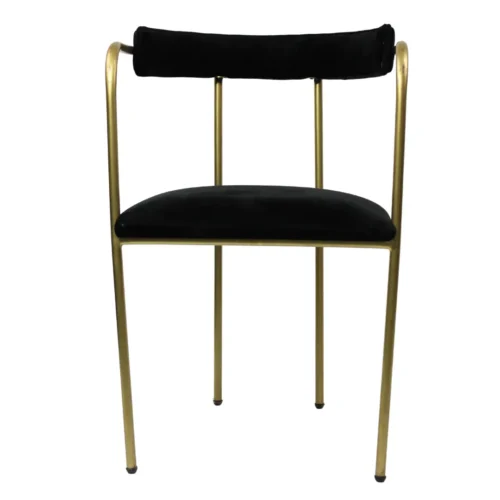 Silla Galilea metálica, de acero tubular, respaldo y asiento tapizados. Apilable, adecuada para interior.