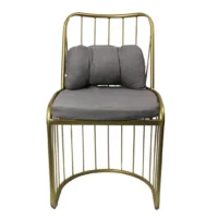 silla-metalica-muller-1 Silla Muller metálica, de acero tubular, respaldo y asiento de acero con cojín tapizado desmontable. No apilable, adecuada para interior.