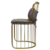 silla-metalica-muller-2 Silla Muller metálica, de acero tubular, respaldo y asiento de acero con cojín tapizado desmontable. No apilable, adecuada para interior.