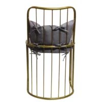 silla-metalica-muller-3 Silla Muller metálica, de acero tubular, respaldo y asiento de acero con cojín tapizado desmontable. No apilable, adecuada para interior.