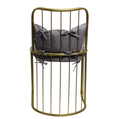 silla-metalica-muller-3 Silla Muller metálica, de acero tubular, respaldo y asiento de acero con cojín tapizado desmontable. No apilable, adecuada para interior.