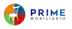 Logotipo prime mobiliario, fábrica de sillas y mesas para eventos y restaurantes.