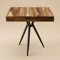 Mesa Base SJWT, cubierta de melamina corte 45 grados y base de acero con pintura electroestática. Ideal para el sector Horeca.