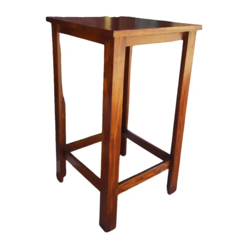 Mesa Periquera L-01 para restaurante, ideal para interior, hecho con madera de pino. Pata en L.