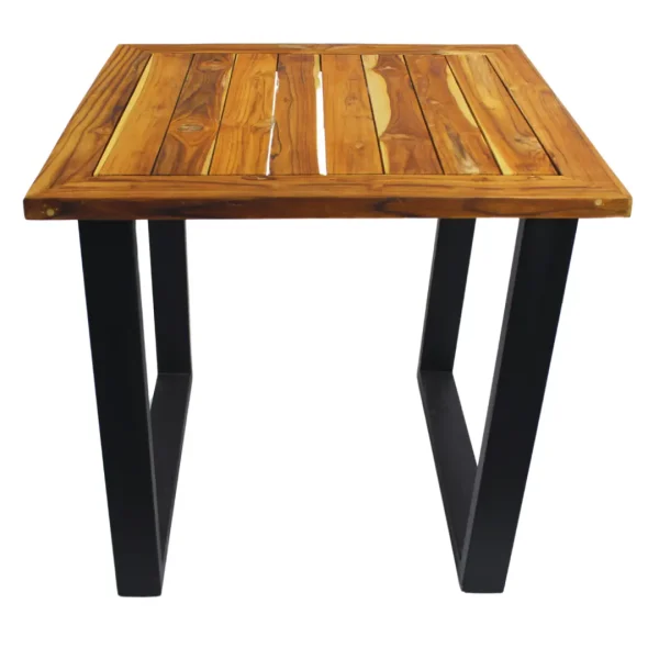 Mesa Portería 05 para restaurante, ideal para exterior, hecho con madera de teca.