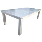Mesa Tablón 01 para eventos, ideal para interior, con cubierta de triplay de pino.