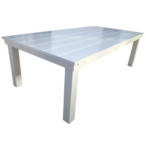 Mesa Tablón 01 para eventos, ideal para interior, con cubierta de triplay de pino.