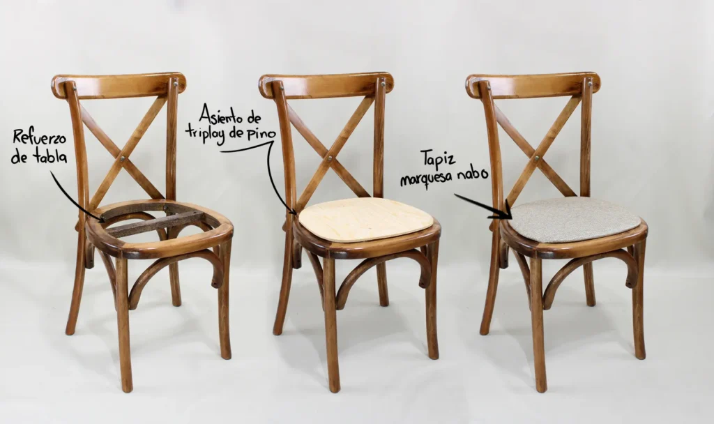 Silla crossback fabricación