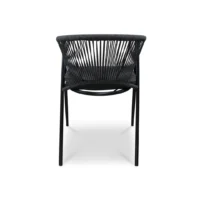 Silla Melodi metálica de acero tubular inoxidable, pintura electroestática. Asiento con cojín desmontable y respaldo tejido con cinta tipo agujeta. Ideal para el sector Horeca.
