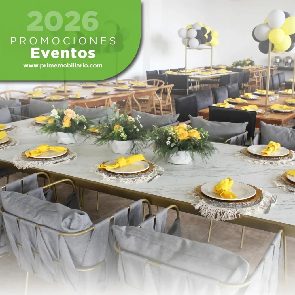 Catálogo promociones mobiliario para eventos 2026