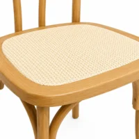 Silla Tina de resina con asiento tejido en ratán sintético. Ideal para exteriores.