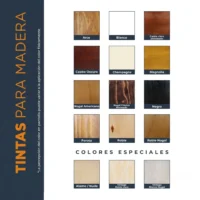 Contamos con una variedad de colores-barnices para personalizar la madera según estilo y concepto del cliente.